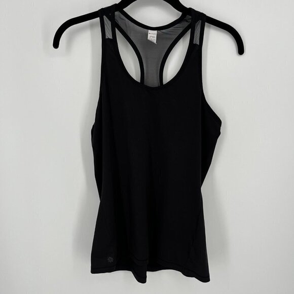Athleta Womens Mesh Chi Tank Top Size XS Black Athletic Basic Workout Gym Wear - Picture 1 of 14